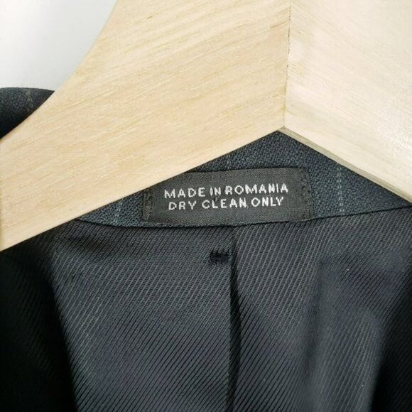 Oscar de‎ la Renta Pinstripe Blazer Jacket Men's Size 43L Dark Gray - Picture 7 of 8